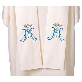 Ivory Marian Stole Machine Embroidered