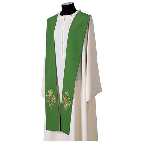 Stola IHS cucito a macchina filo oro 3