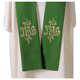 Stole IHS Machine Embroidered with Gold Thread