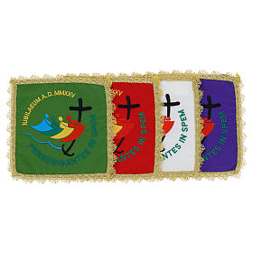 Palia para cáliz 4 colores poliéster logotipo Jubileo 2025 bordado