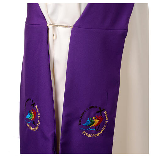 Polyester Deacon Stole with Embroidered Jubilee 2025 Logo 9