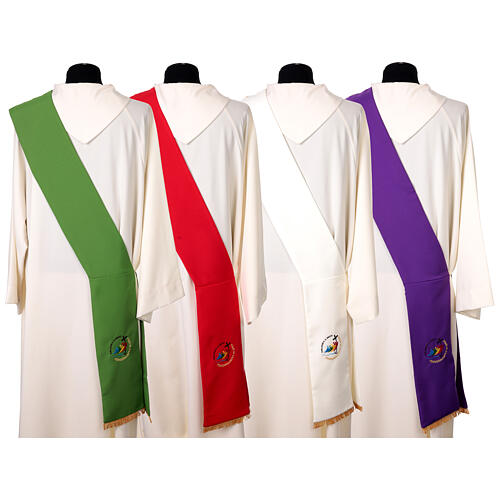 Polyester Deacon Stole with Embroidered Jubilee 2025 Logo 10