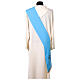 Deacon stole in light blue polyester with embroidered Jubilee 2025 logo s5