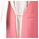 Pink deacon stole in polyester embroidered with Jubilee 2025 logo s3