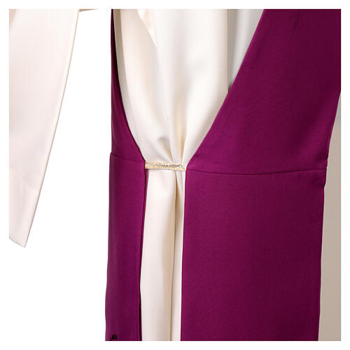 Polyester diaconal stole in purple with embroidered Jubilee 2025 logo 3