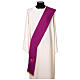 Polyester diaconal stole in purple with embroidered Jubilee 2025 logo s1