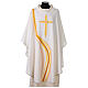 Polyester microfibre chasuble, modern cross and wave print s7