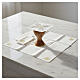 Altar linen set with JHS, gold embroidery & silver grapevine s2