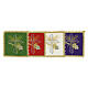 Liturgical Pall (Chalice Cover) with Embroidered Cross, Grapes and Wheat s1