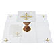 Altar linens set, 100% linen, golden cross embroidery s3