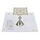 Conjunto de altar em linho com bordado barroco dourado s3