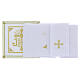 Conjunto de altar em linho com cristograma e cruz s4