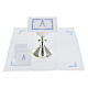 Marian altar linens with blue embroidery s3