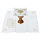 Complete altar linen set JHS chalice and host with gold embroidery s3