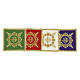Mass chalice pall with IHS embroidery and gold baroque decoration s1