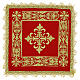 Liturgical chalice pall with stylised cross and gold embroidered border s4
