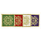 Pale liturgique pour calice avec broderie IHS et motifs floraux dorés s1