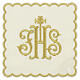 Chalice veil in polyester with golden border and JHS s5