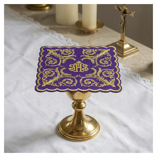 Chalice pall with gilded Baroque floral motifs 2