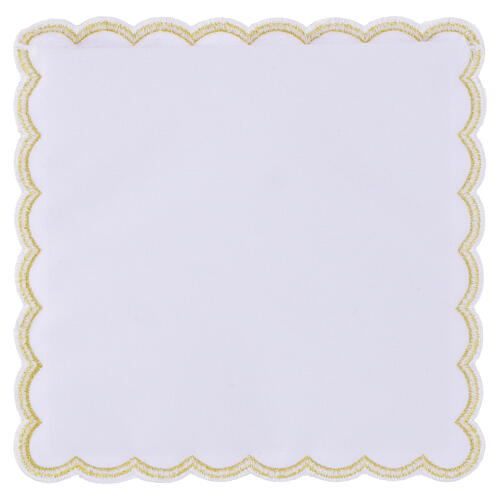 Marian chalice pall with gold embroidery, polyester 3