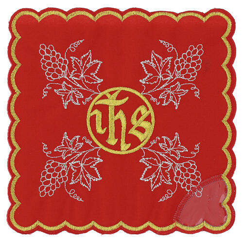 Pall with silver vine and gold JHS, polyester 4