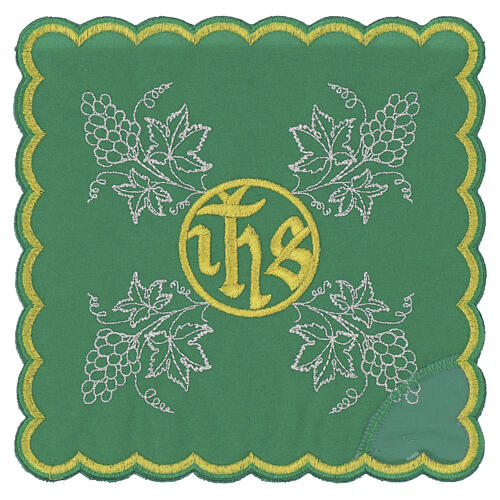 Pale voile de calice vigne argentée et JHS doré polyester 3