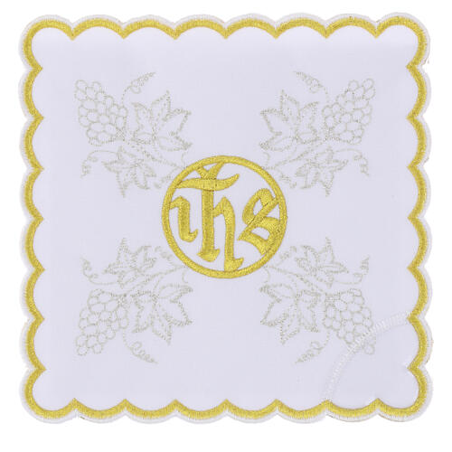 Pale voile de calice vigne argentée et JHS doré polyester 5