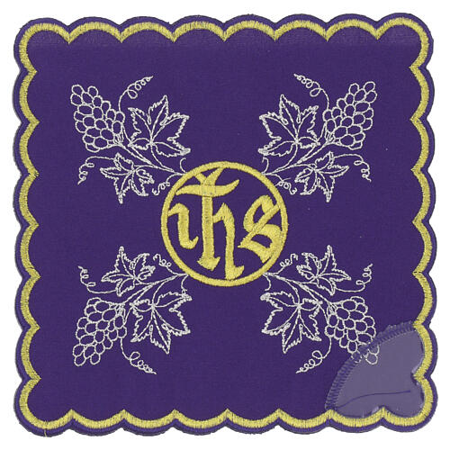 Pale voile de calice vigne argentée et JHS doré polyester 6
