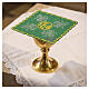Chalice pall with silver vine and gold JHS, polyester s2
