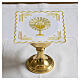 Chalice veil with chalice and host, gold finish on polyester s2