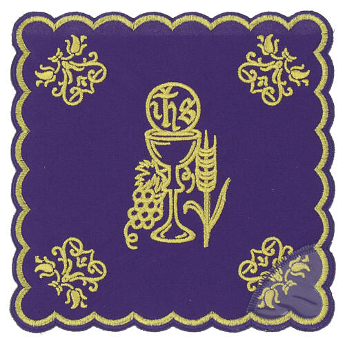 Pall for chalice with Eucharistic symbols, polyester 6