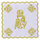 Pall for chalice with Eucharistic symbols, polyester s5