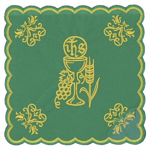 Chalice pall with Eucharistic symbols in polyester 3
