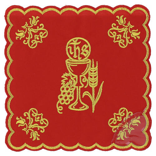 Chalice pall with Eucharistic symbols in polyester 4