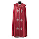 Chape satin lustré croix dorée avec rinceaux s1