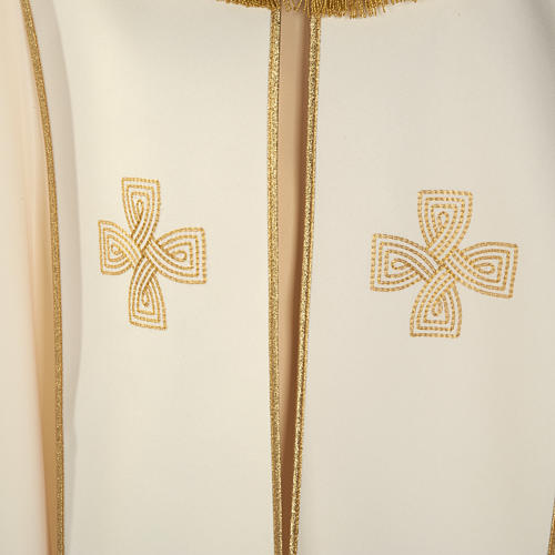 Chape liturgique croix dorées 2
