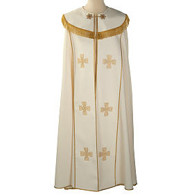 Liturgical cope with gold crosses embroideries