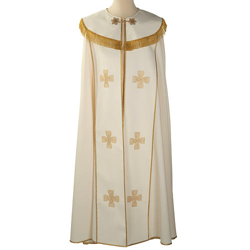 Liturgical cope with gold crosses embroideries 1
