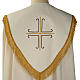 Chape liturgique blanche avec croix stylisées s6