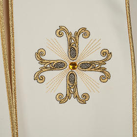 Chape liturgique croix perles en verre