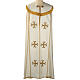 Liturgical cope with gold cross and glass pearl s1