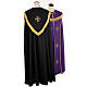 Liturgical cope with gold cross, black or purple s2