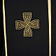 Chape liturgique croix dorées, noire violette s4