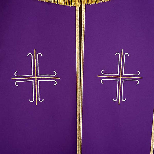Liturgical cope with gold crosses embroideries 5
