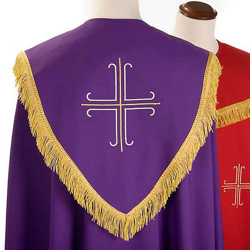 Liturgical cope with gold crosses embroideries 6