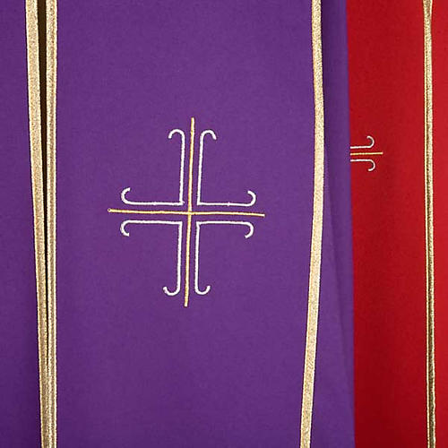 Liturgical cope with gold crosses embroideries 4