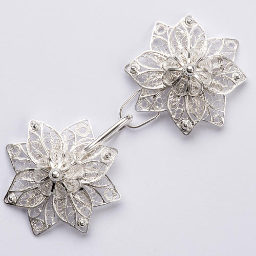 Cope Clasp in silver 800 filigree, star shaped 1