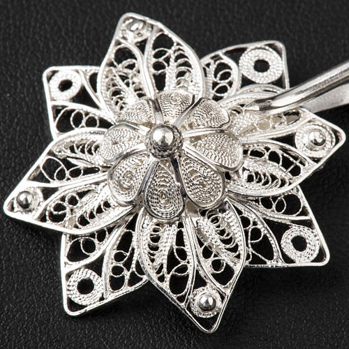 Cope Clasp in silver 800 filigree, star shaped 3