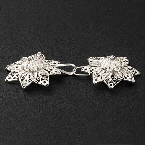 Cope Clasp in silver 800 filigree, star shaped 4