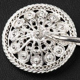 Cope Clasp in silver 800 filigree, round shaped